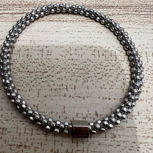 Mignon Faget Halo Bangle Faceted Sterling Silver